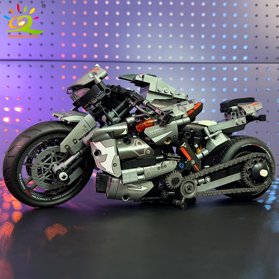 High-tech Classic Motorbike Building Model Blocks