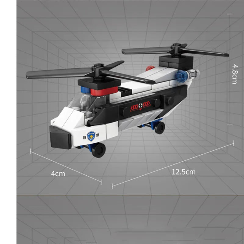 NEW DIY MOC City Plane SWAT Super Police CAR