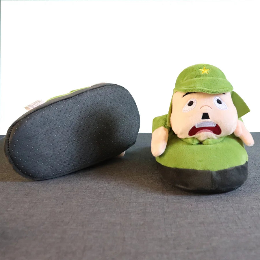 Army character funny slippers