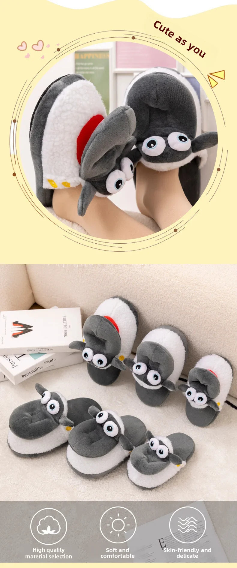 Cozy Sheep Cotton Slippers for All Ages