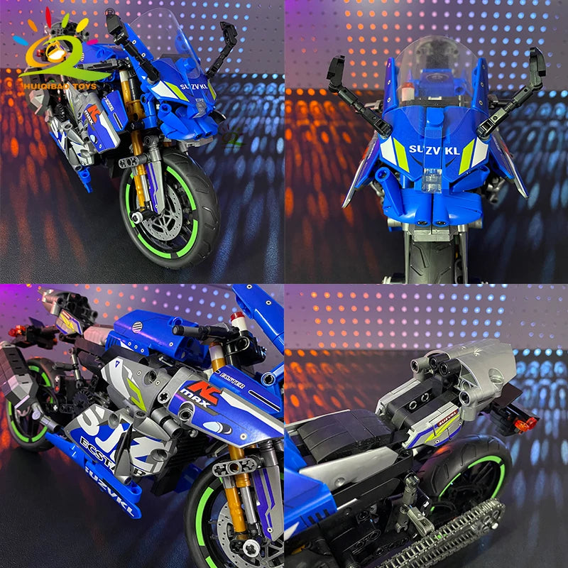 High-tech Classic Motorbike Building Model Blocks