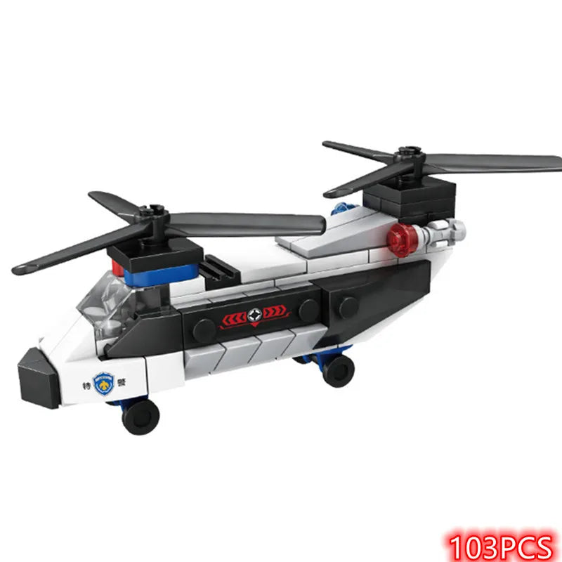 NEW DIY MOC City Plane SWAT Super Police CAR