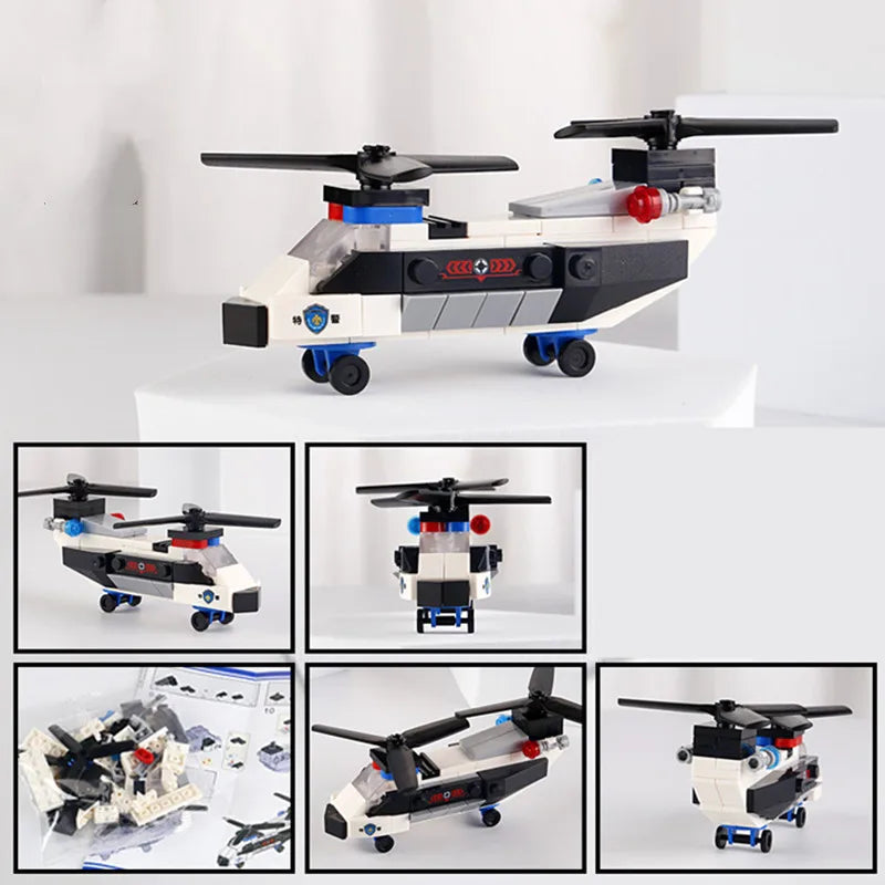 NEW DIY MOC City Plane SWAT Super Police CAR