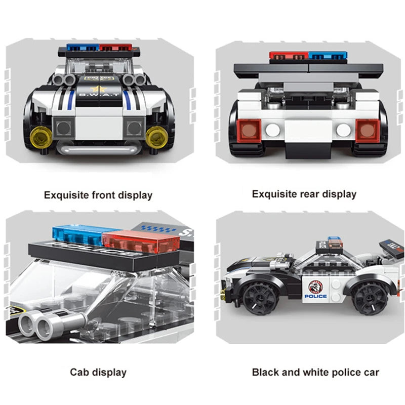 NEW DIY MOC City Plane SWAT Super Police CAR