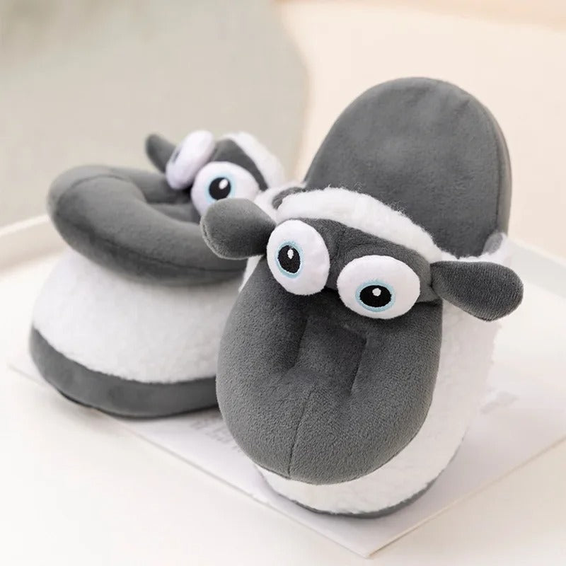 Cozy Sheep Cotton Slippers for All Ages